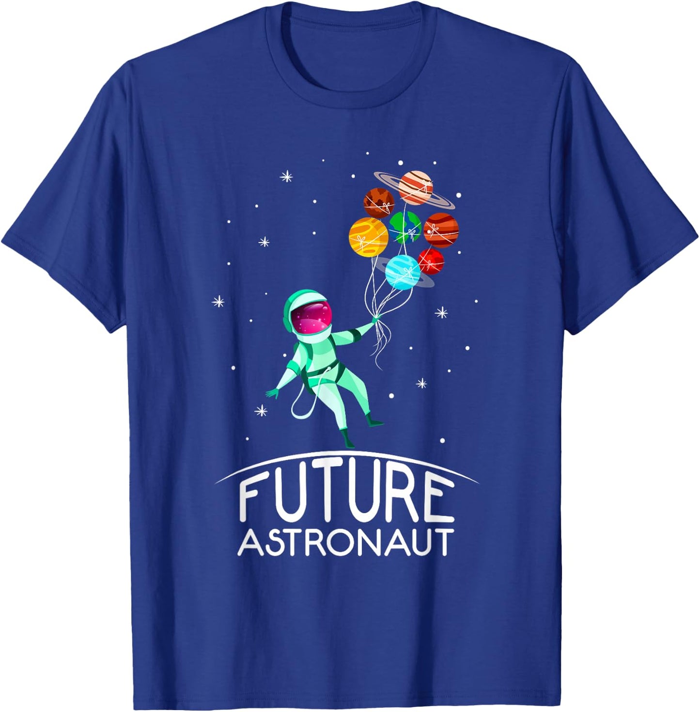 Future Astronaut with Planet Funny Quote for Girls T-Shirt - T-Shirt | Royal