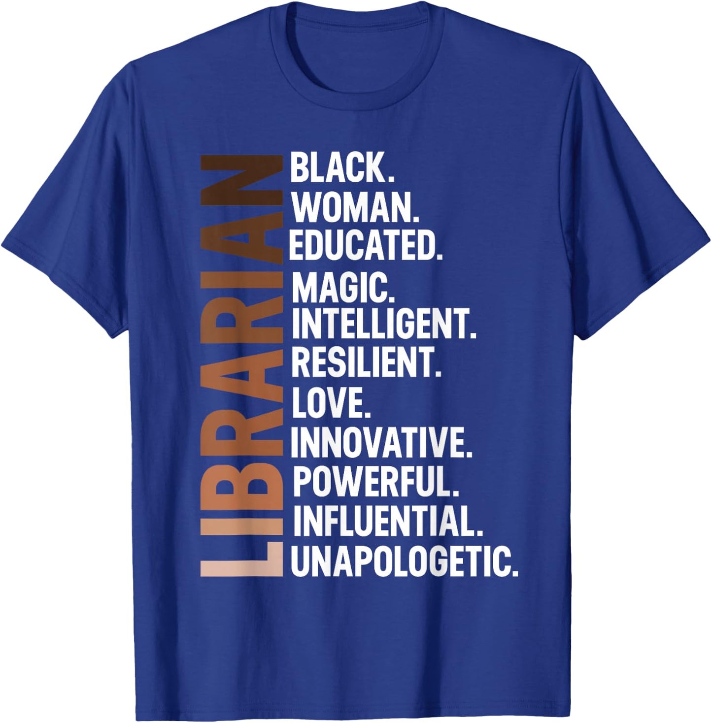 I Am A Black Librarian Afro Woman Black History Month T-Shirt - T-Shirt | Royal