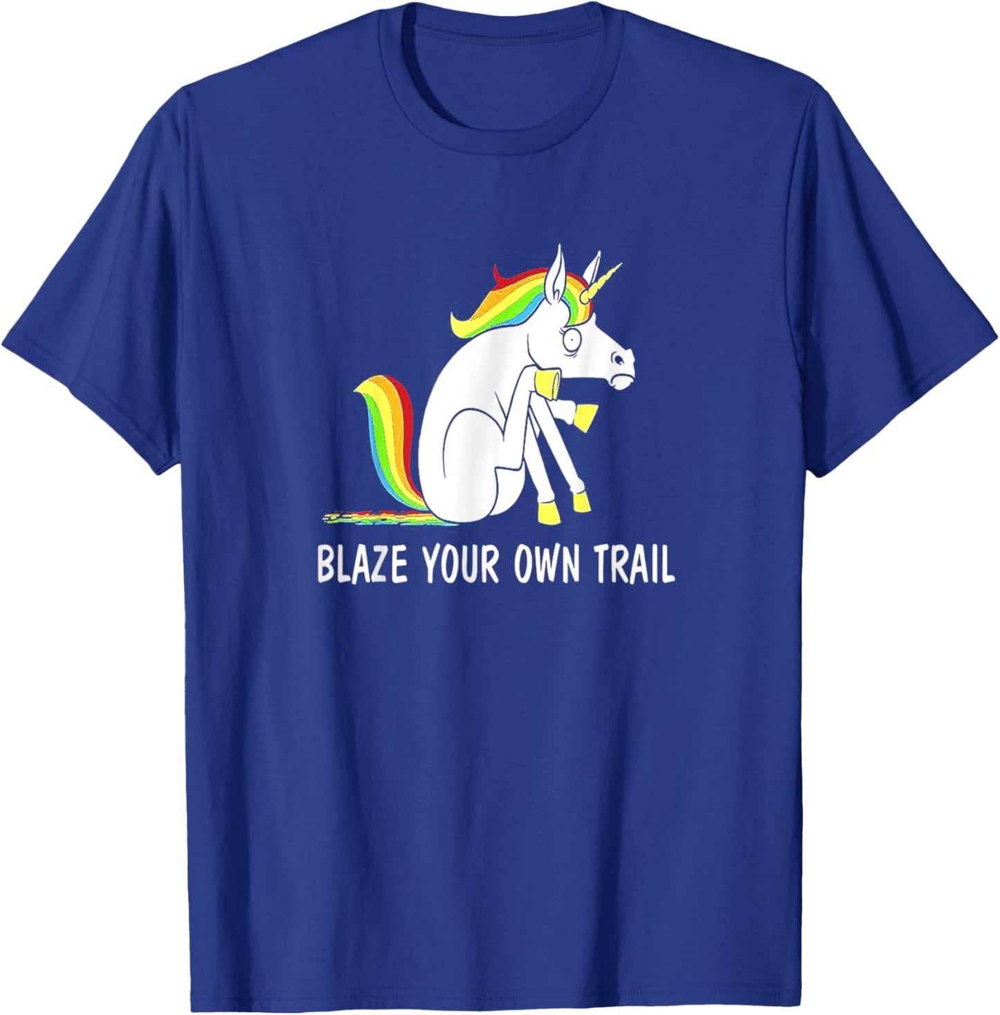 Blaze Your Own Trail Unicorn T-Shirt - T-Shirt | Royal