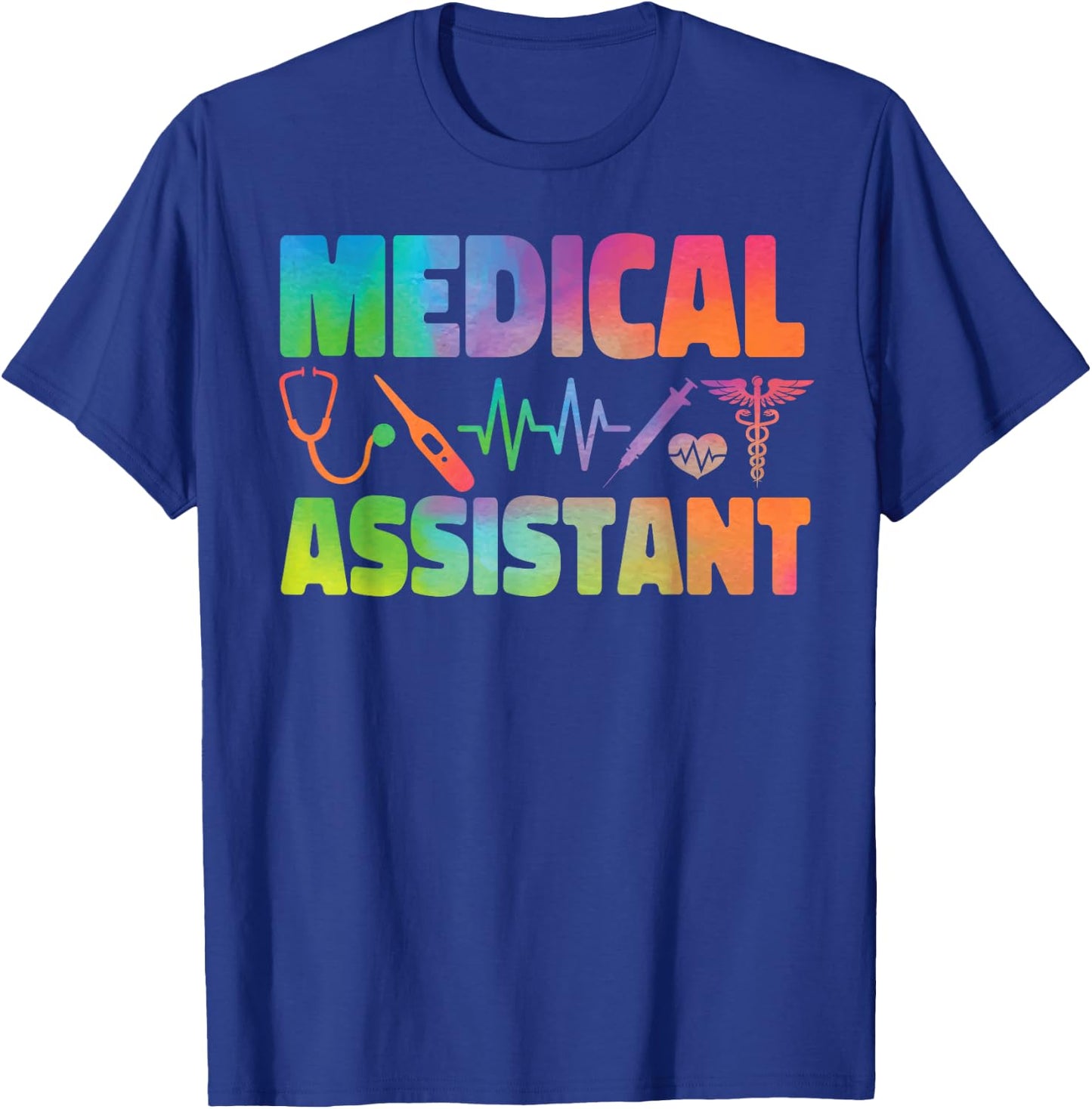 Certified Medical Assistant Watercolor CMA T-Shirt - T-Shirt | Royal