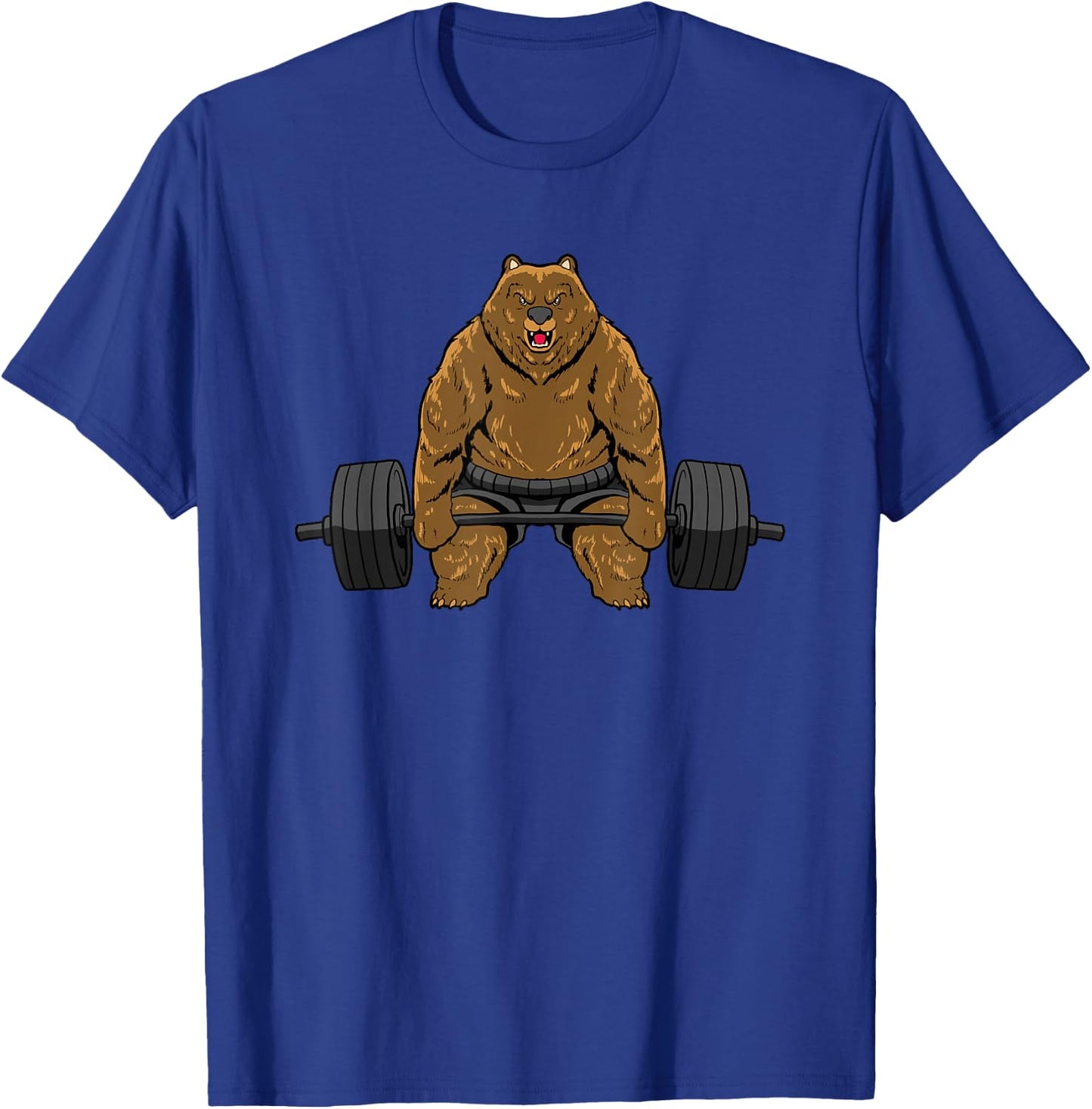 Powerlifter Weightlifting Barbell Deadlift Bear Powerlifting T-Shirt - T-Shirt | Royal