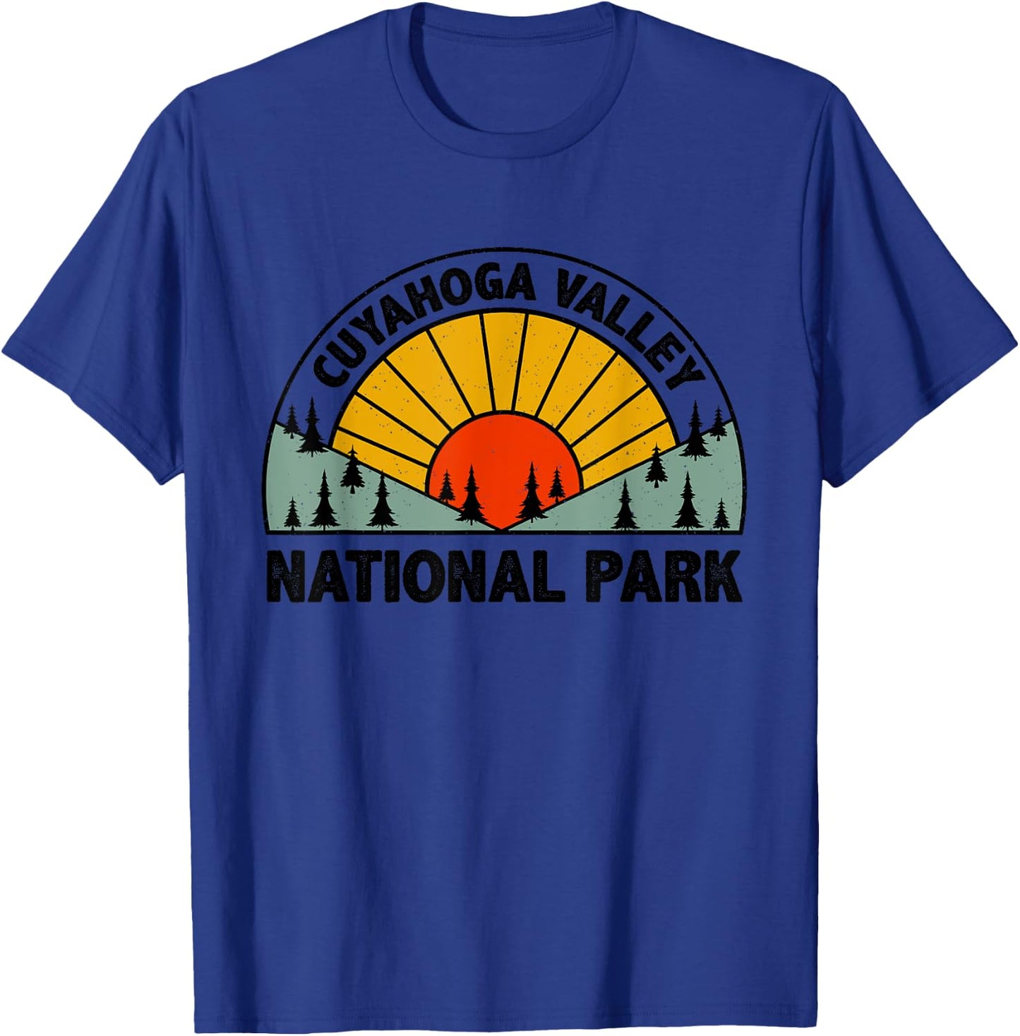 Retro Graphic Travel Lovers Cuyahoga Valley National Park T-Shirt - T-Shirt | Royal