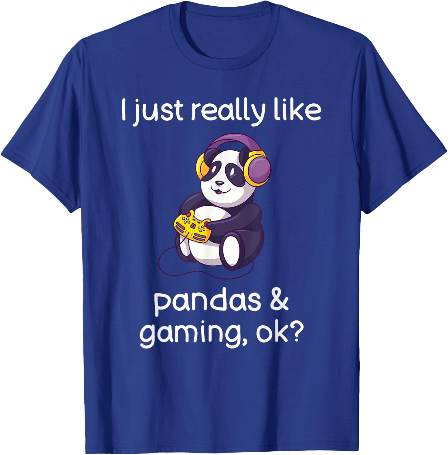 Gamer Shirt Funny Panda Lover Pandas and Video Gaming T-Shirt - T-Shirt | Royal