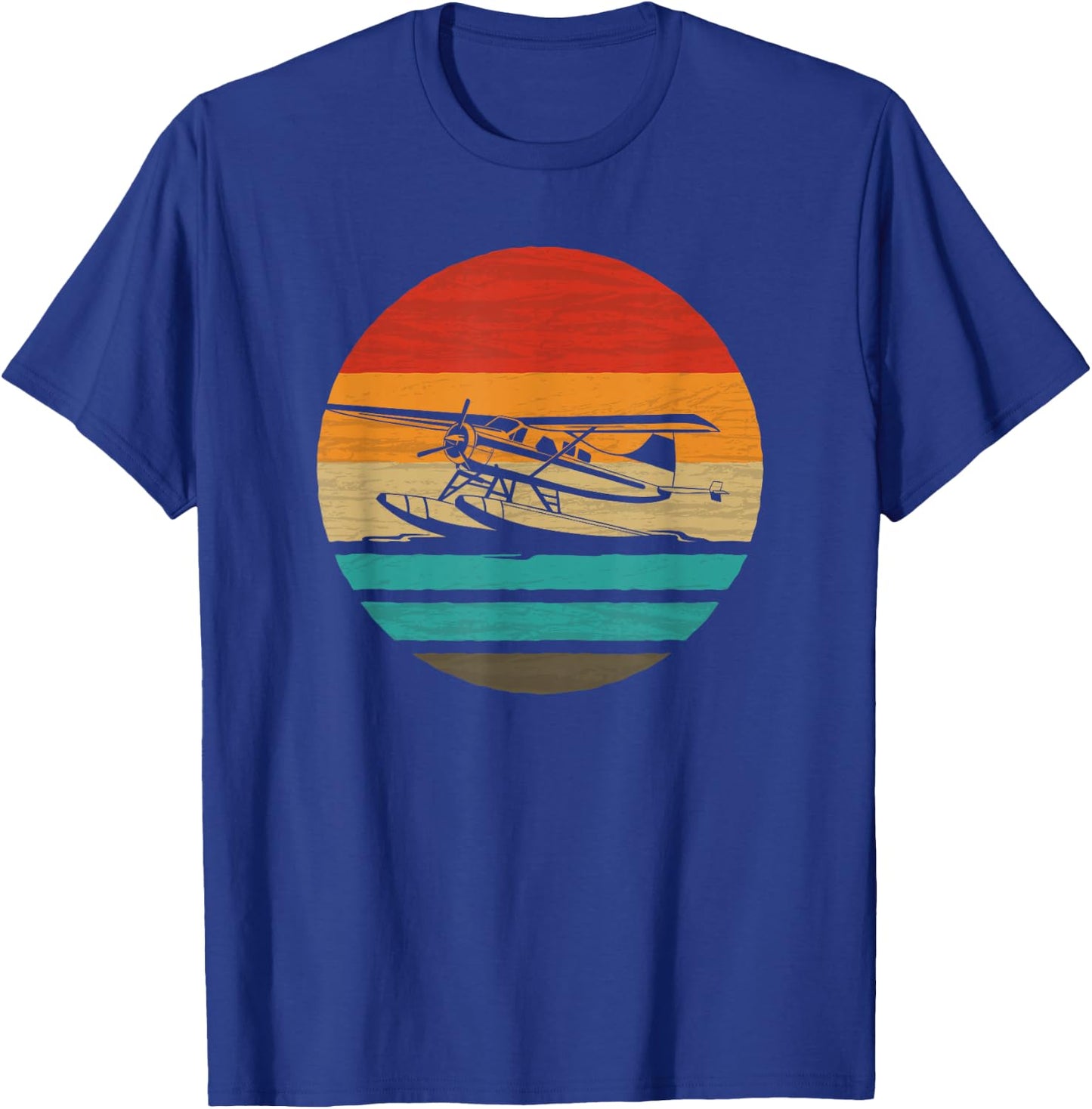 Seaplane Retro Style Vintage T-Shirt - T-Shirt | Royal
