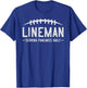 Lineman Serving Pancakes Daily Funny Vintage Football T-Shirt - T-Shirt | Royal