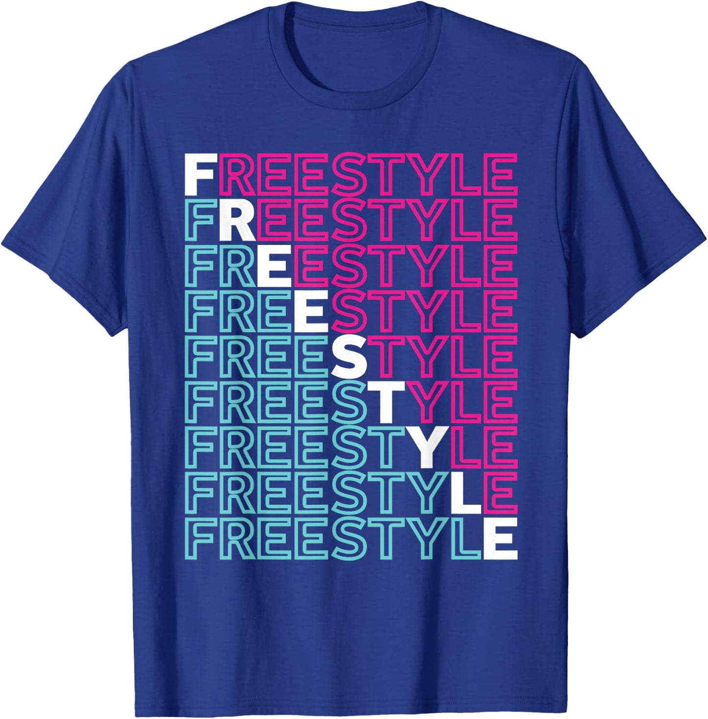 Freestyle Full Front 80s Electronic Dance Music T-Shirt - T-Shirt | Royal