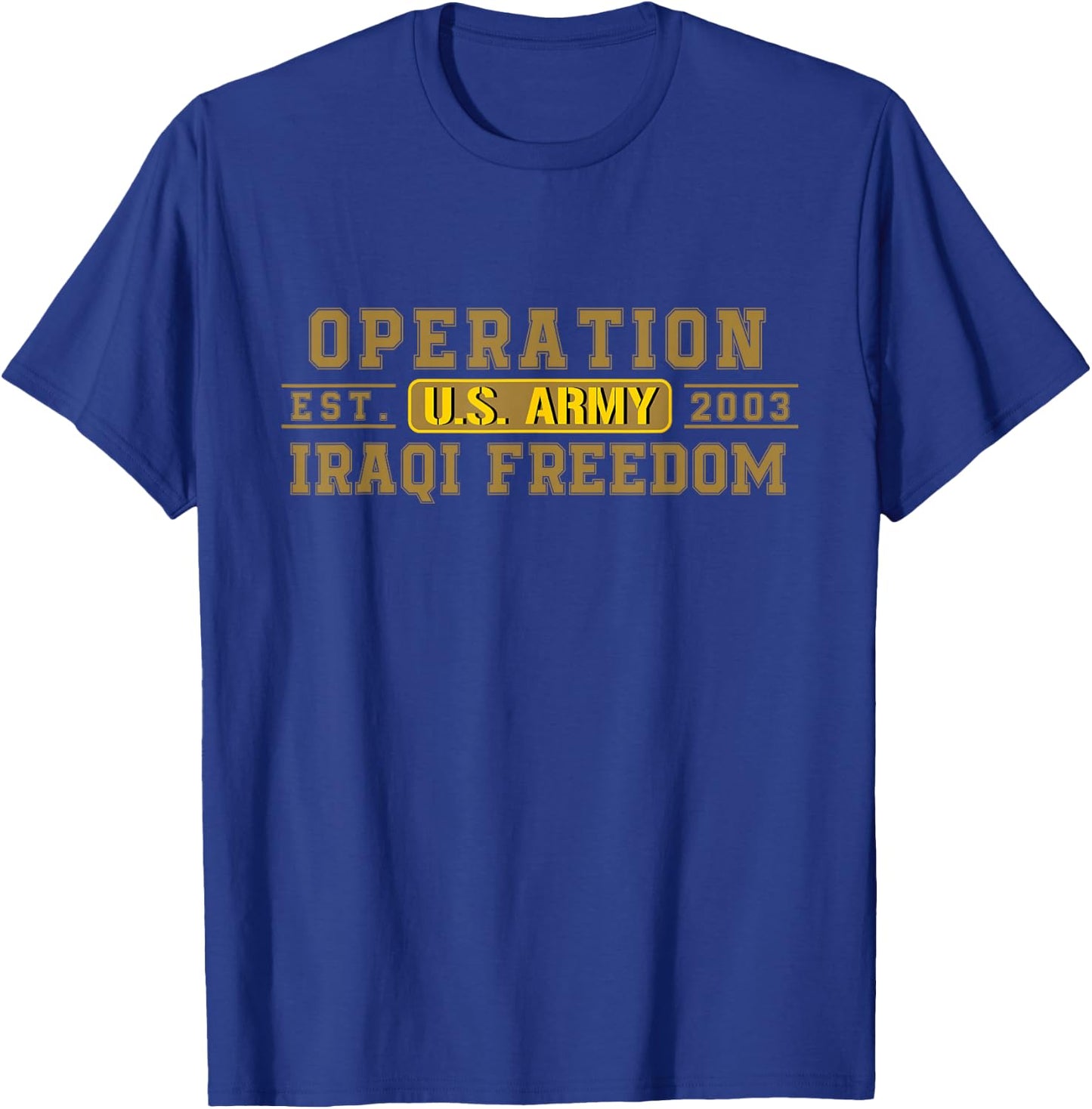 Operation Iraqi Freedom OIF Veteran Combat US Flag T-Shirt - T-Shirt | Royal