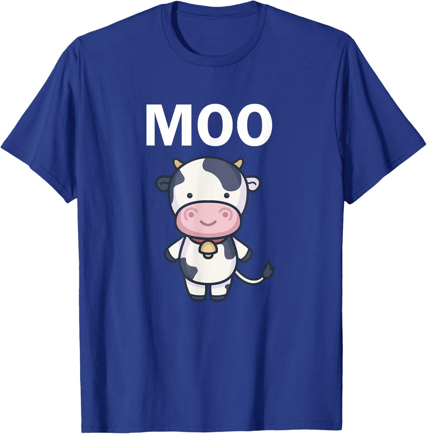 Moo Cow Funny Farmer Cow For Adults Kids Boys And Girls T-Shirt - T-Shirt | Royal