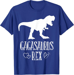 Gaga Saurus Dinosaur Mother Grandma Funny Matching Family T-Shirt - T-Shirt | Royal