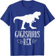 Gaga Saurus Dinosaur Mother Grandma Funny Matching Family T-Shirt - T-Shirt | Royal
