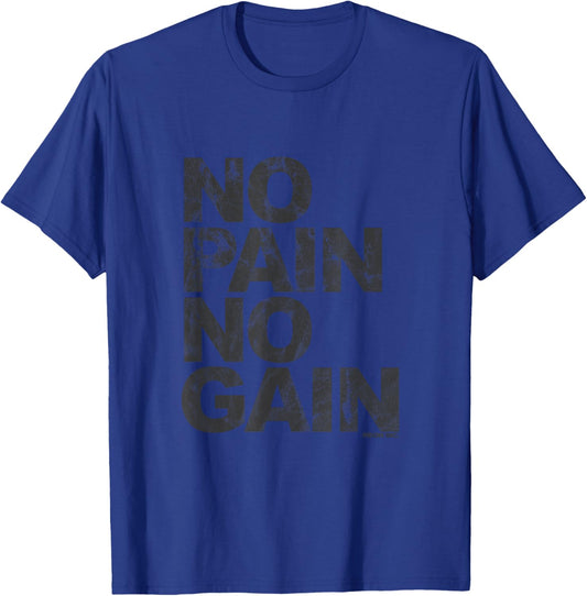 No Pain No Gain - Training, men, women T-Shirt - T-Shirt | Royal