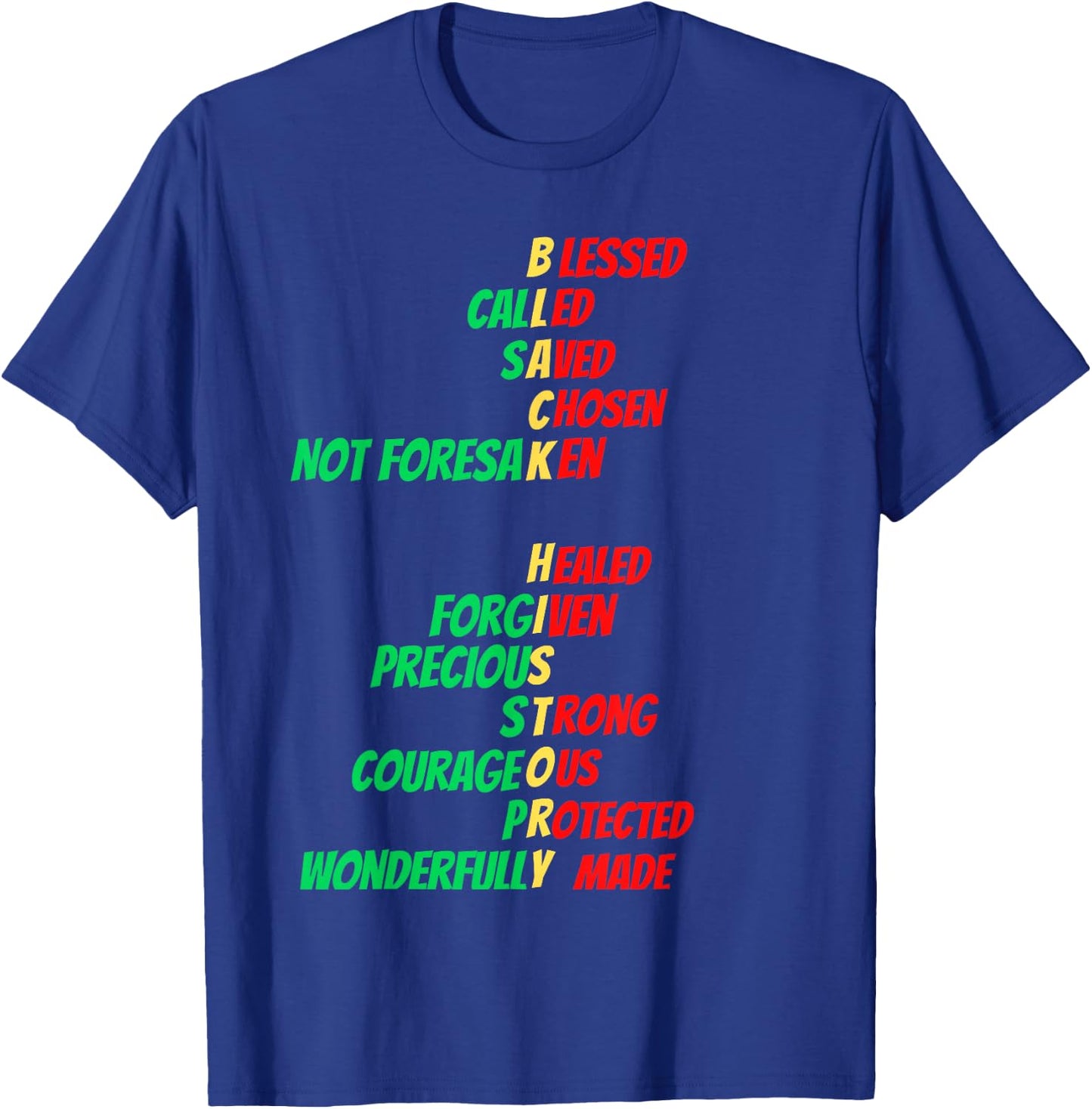 Christian Black History Melanin Church Men Women Boys Girls T-Shirt - T-Shirt | Royal