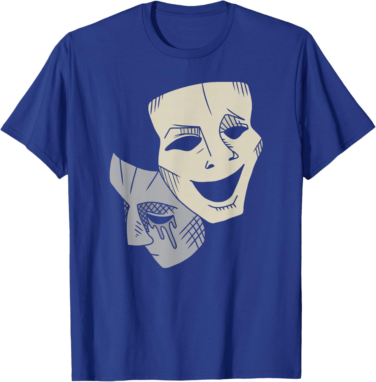 Comedy Tragedy Masks Theater Drama Club Matching Gift Coach T-Shirt - T-Shirt | Royal