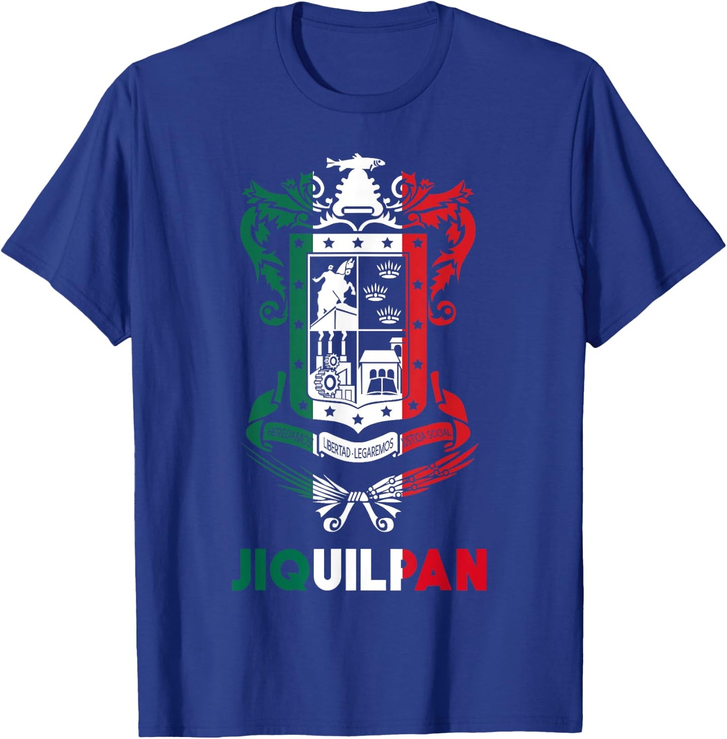 Jiquilpan Michoacan Mexico Escudo Y Lema Arte Emblem Merch T-Shirt - T-Shirt | Royal