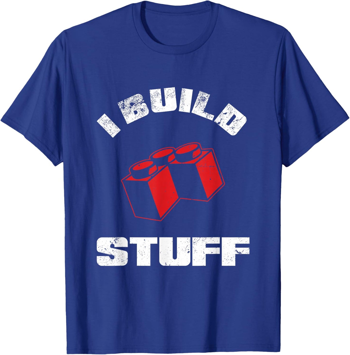 Build Stuff Big Building Blocks Master Builder Engineer Toys T-Shirt - T-Shirt | Royal