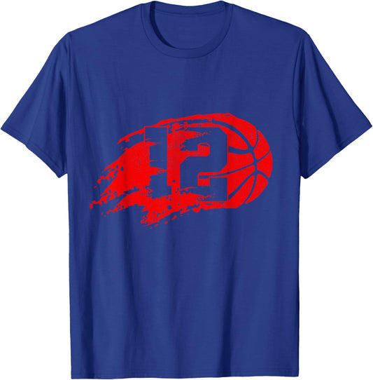 Basketball Distressed 12th 12 Year Old Birthday Party Theme T-Shirt - T-Shirt | Royal