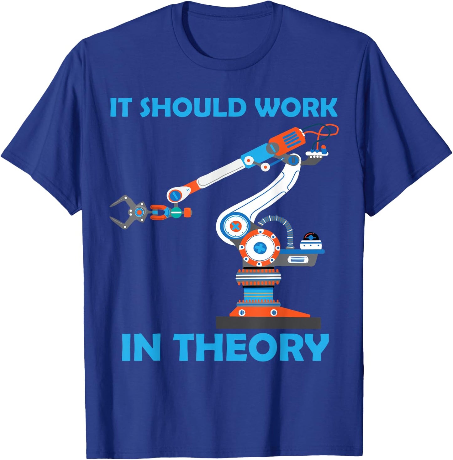 Cool Robotics Art Men Women Robotics Engineer Robot Lovers Small T-Shirt - T-Shirt | Royal