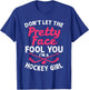 Funny Girl Hockey Gift Kids Ice Hockey Players T-Shirt - T-Shirt | Royal