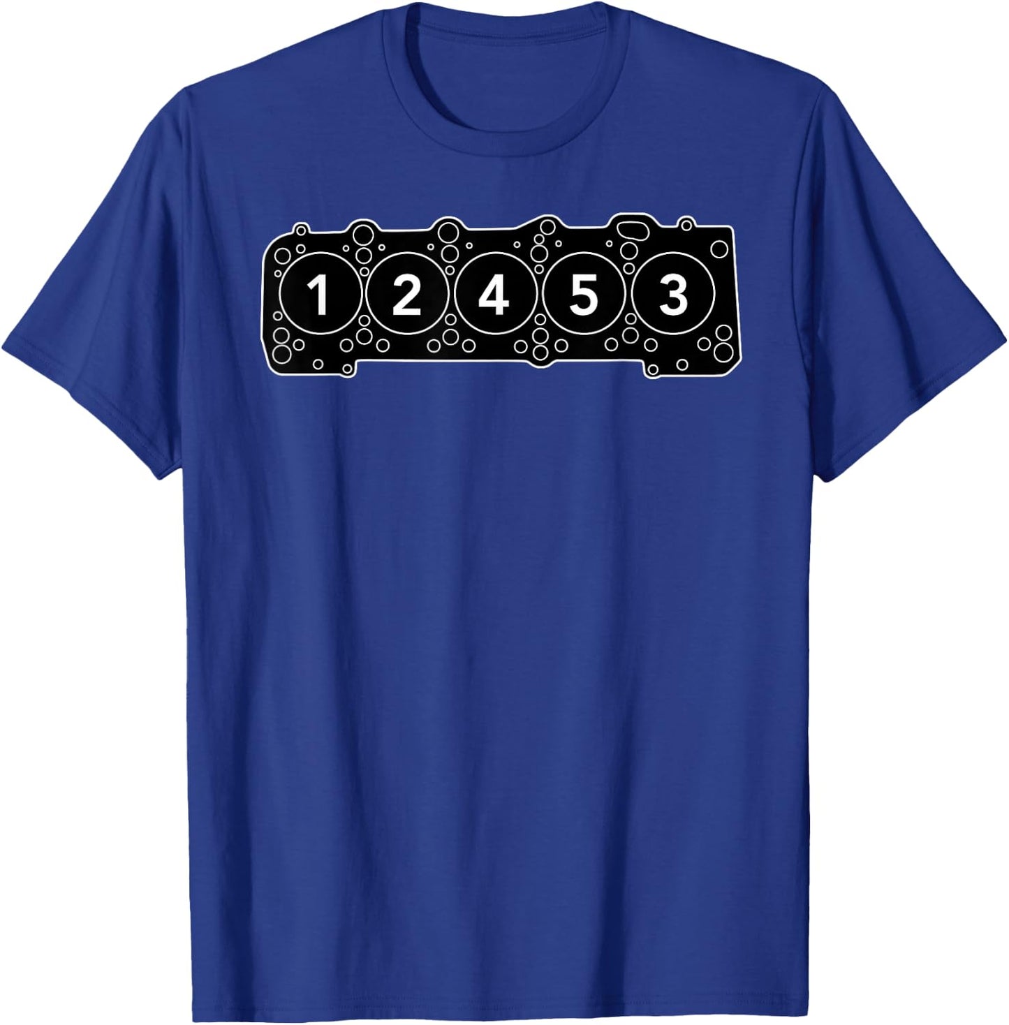5 Cylinder Engine (Pearl Black) T-Shirt - T-Shirt | Royal