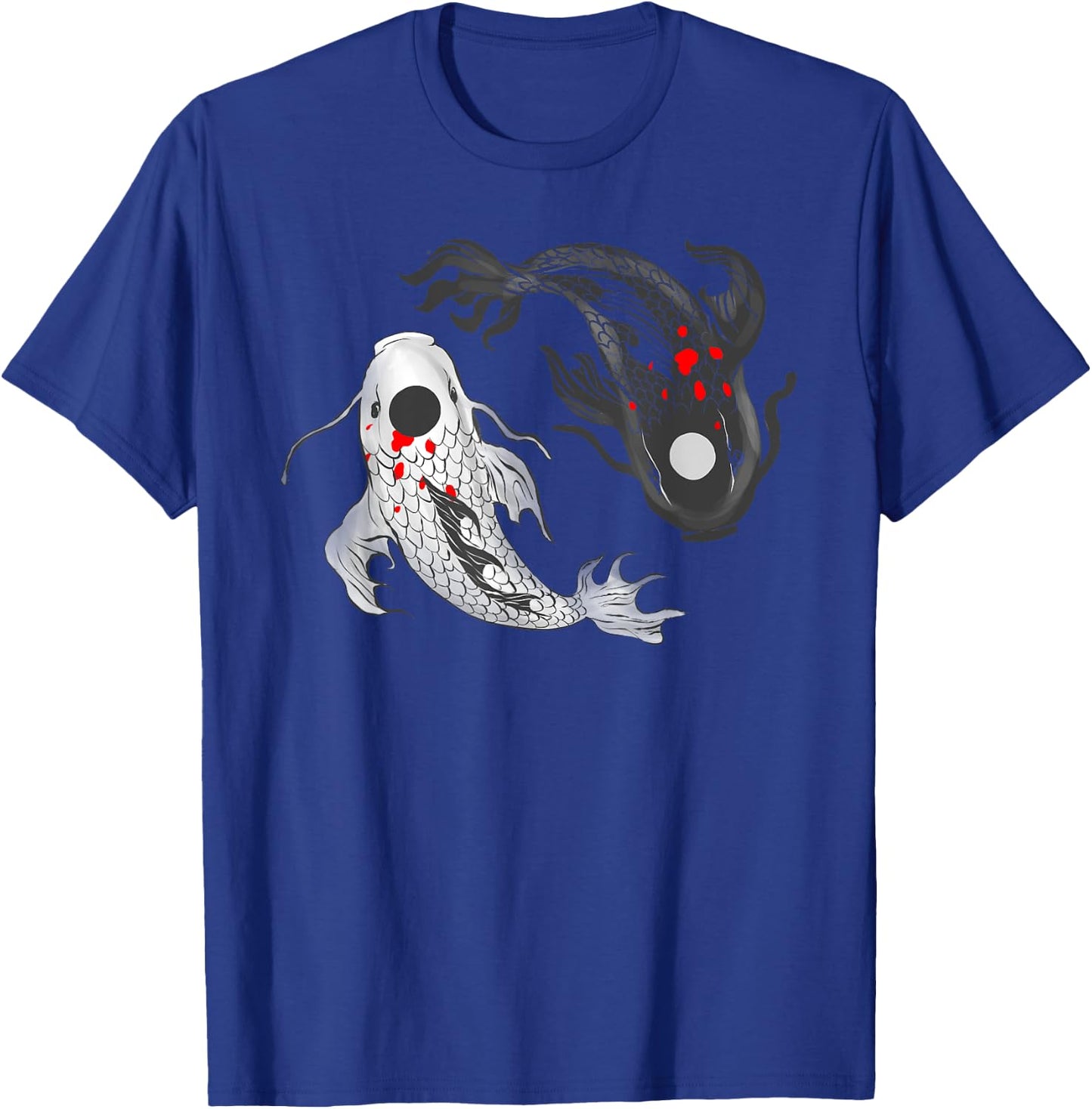 Koi Fish Yin Yang Symbol Of Harmony Balance Life Asian Style T-Shirt - T-Shirt | Royal