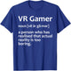 Funny VR Gamer Design Women Virtual Reality Gaming T-Shirt - T-Shirt | Royal