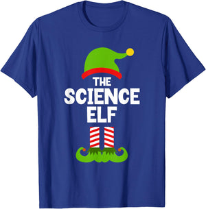 Funny The Science Elf Christmas Family Teacher Scientist T-Shirt - T-Shirt | Royal