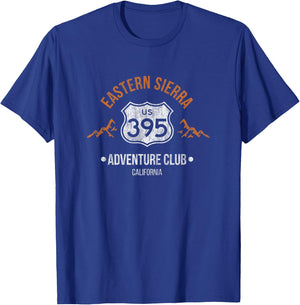 California Highway 395 Eastern Sierra Hiking Adventure Club T-Shirt - T-Shirt | Royal