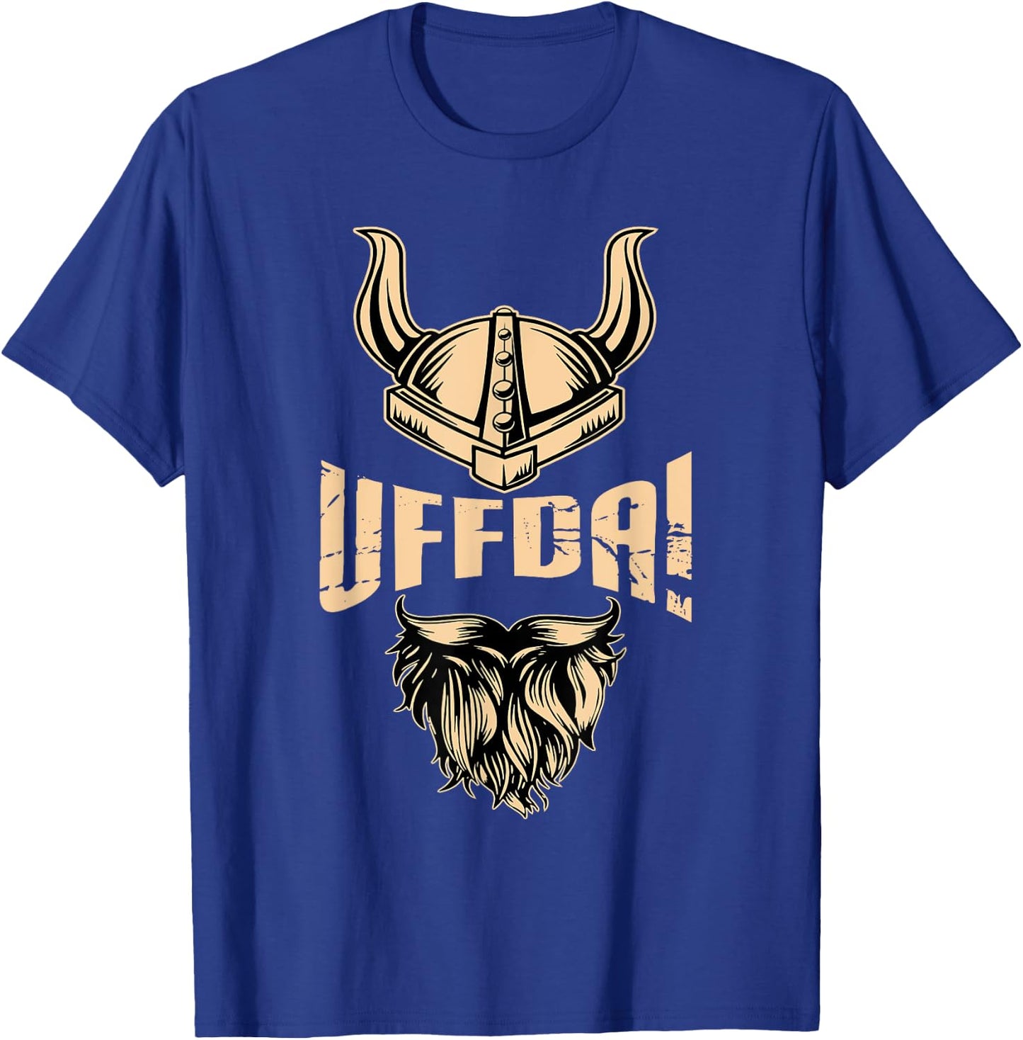 Norse Viking sayings Norsemen warrior Uff Da American Norwegian Quote Roots Viking Helmet Beard T-Shirt - T-Shirt | Royal