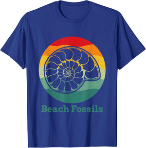 Beach Fossils Retro Shell Fossil T-Shirt - T-Shirt | Royal