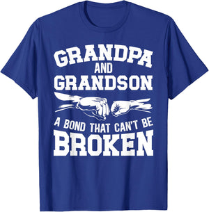Grandpa and Grandson Bond from Grandpa to Grandson T-Shirt - T-Shirt | Royal