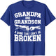 Grandpa and Grandson Bond from Grandpa to Grandson T-Shirt - T-Shirt | Royal