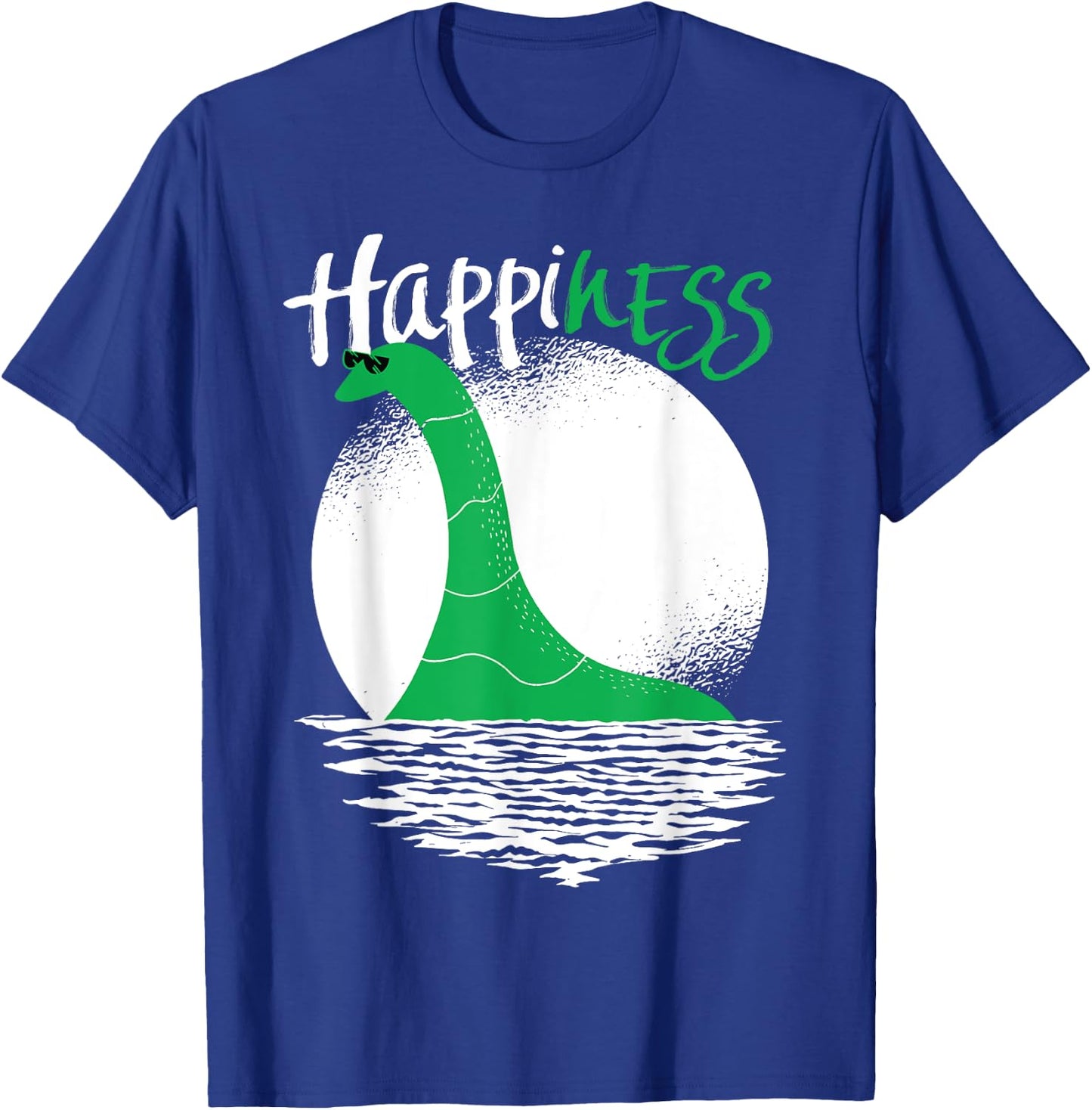 Funny Loch Ness Monster HappiNESS Happy Nessie Pun T-Shirt - T-Shirt | Royal