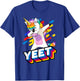 Colorful Dabbing Dancing Unicorn Celebration Yeet T-Shirt - T-Shirt | Royal