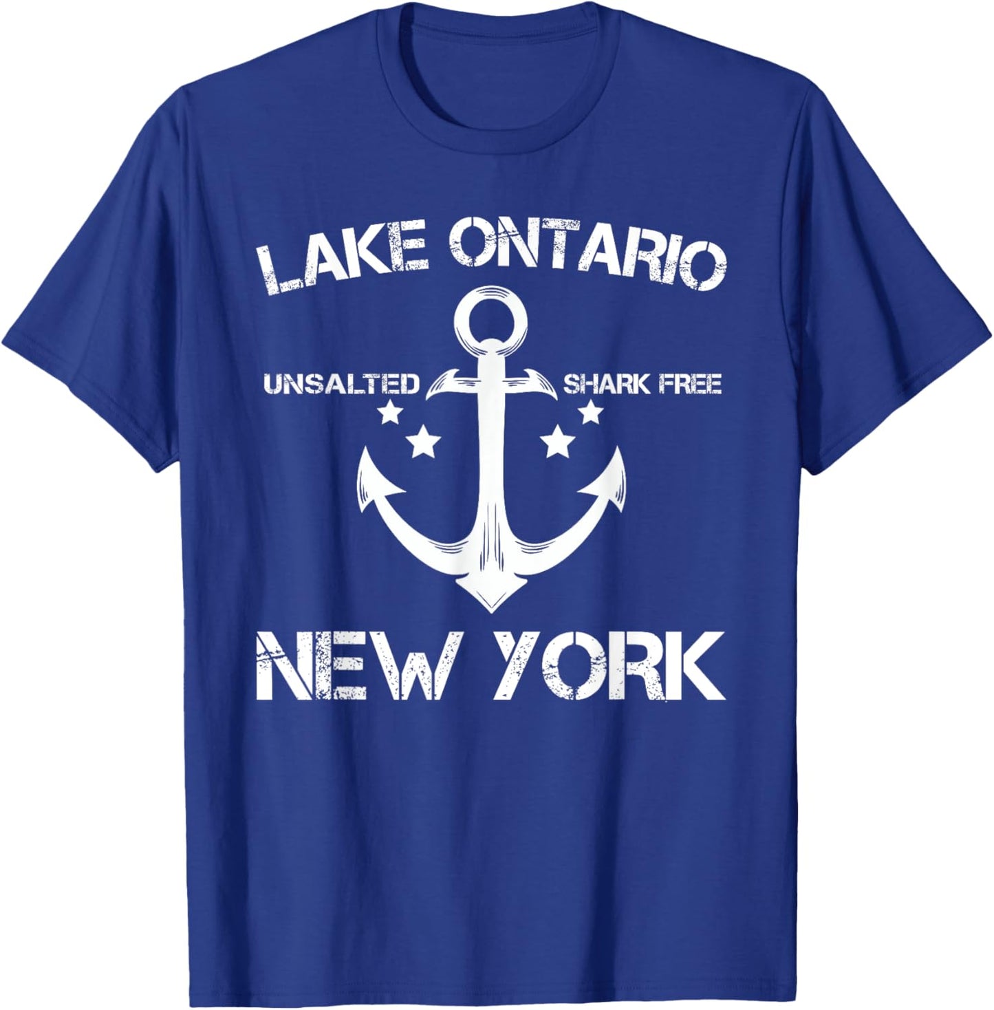 LAKE ONTARIO NEW YORK Funny Fishing Camping Summer Gift Women Girls Kids T-Shirt - T-Shirt | Royal