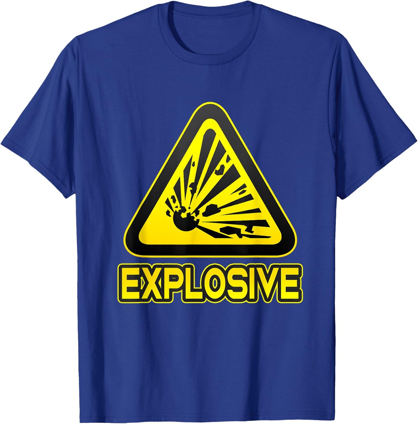 Explosive Funny Hazard Symbol Explosion Whim Fun T-Shirt - T-Shirt | Royal