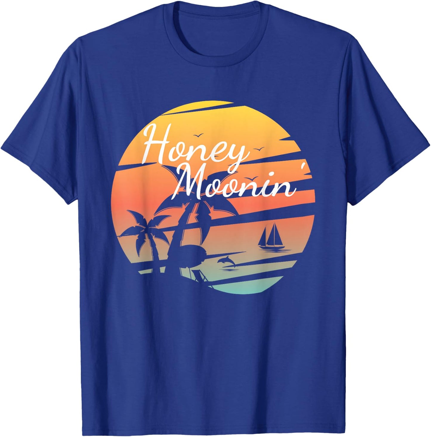 Honeymoon Couples - Just Married Matching Honeymooning Trip T-Shirt - T-Shirt | Royal