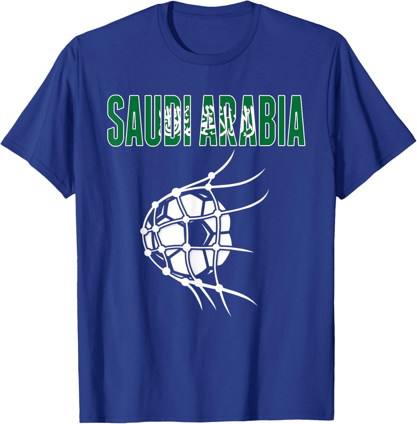 Saudi Arabia Soccer Fans Jersey - Saudi Flag Football In Net T-Shirt - T-Shirt | Royal