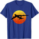 THE SALTY VETERAN B-52 Stratofortress Silhouette Bomber Plane - Men's Black Small Classic Fit Retro Style Cotton Polyester T-Shirt - T-Shirt | Royal