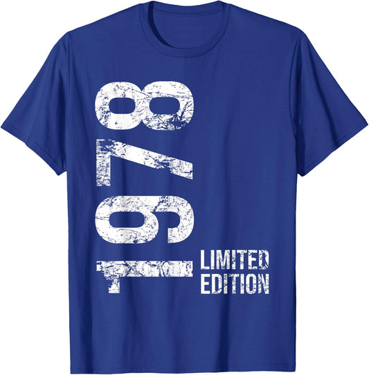 47th Birthday 47 Years Old Man Woman Vintage 1978 T-Shirt - T-Shirt | Royal