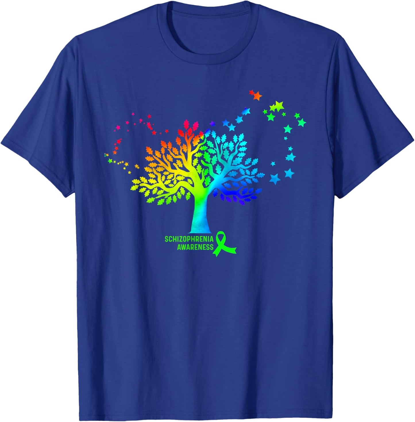 Retro Schizophrenia Awareness T-Shirt - T-Shirt | Royal