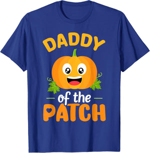 Daddy of The Patch Pumpkin Dad Halloween Family Matching T-Shirt - T-Shirt | Royal