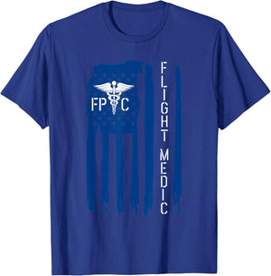 Flight Medic American Flag Flight Paramedic Emergency Nurse T-Shirt - T-Shirt | Royal