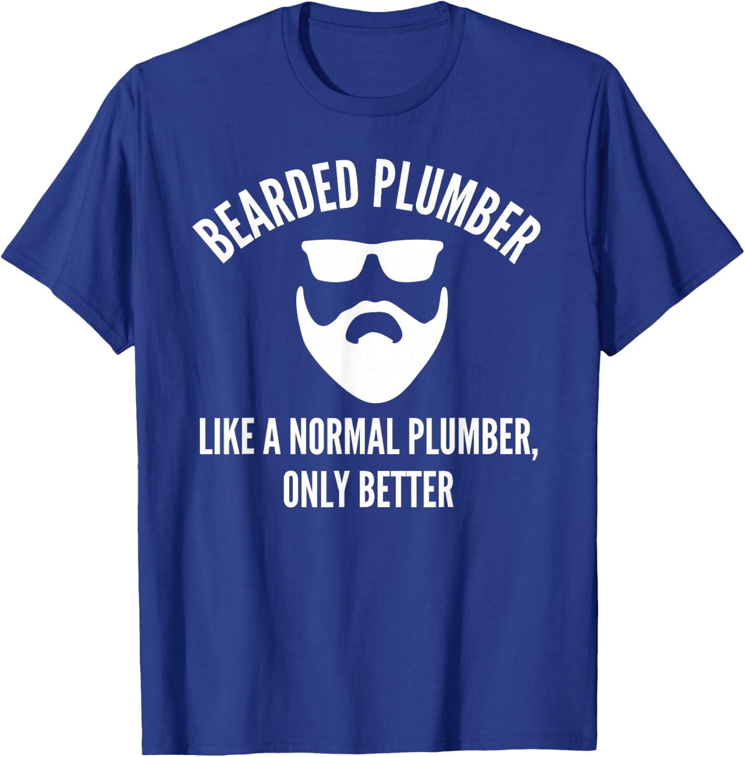 Bearded Plumber Funny Definition T-Shirt - T-Shirt | Royal