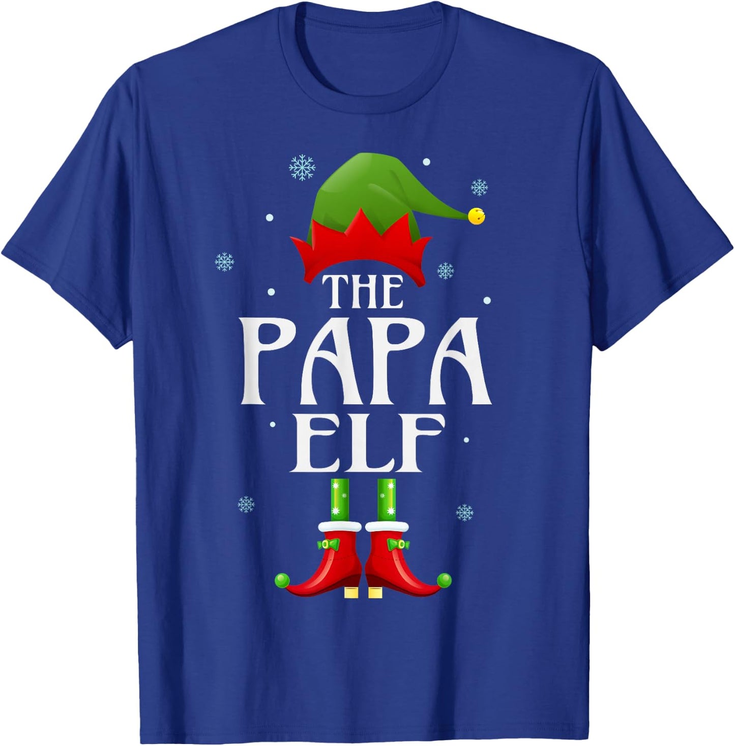 Papa Elf Xmas Matching Family Group Christmas Party Pajama T-Shirt - T-Shirt | Royal