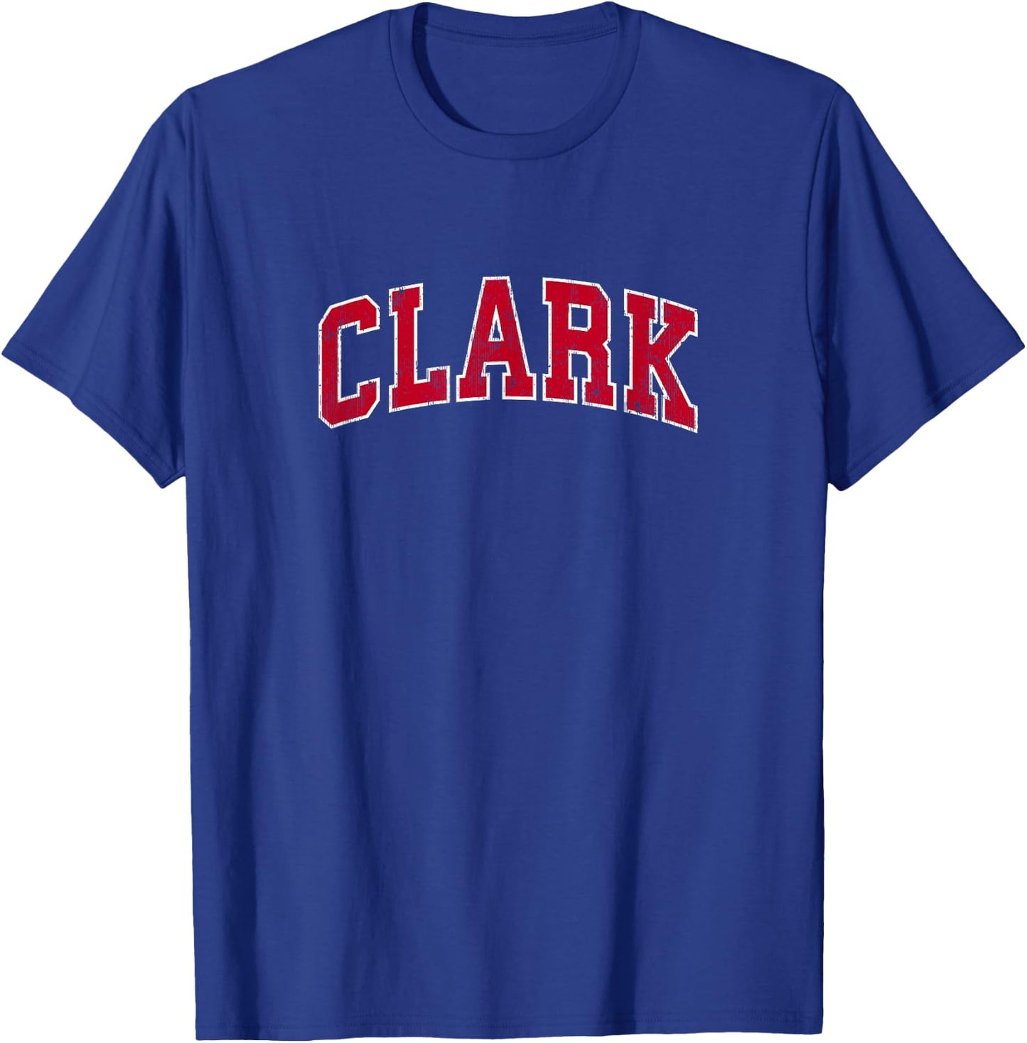 Clark New Jersey NJ Vintage Sports Design Red Design T-Shirt - T-Shirt | Royal