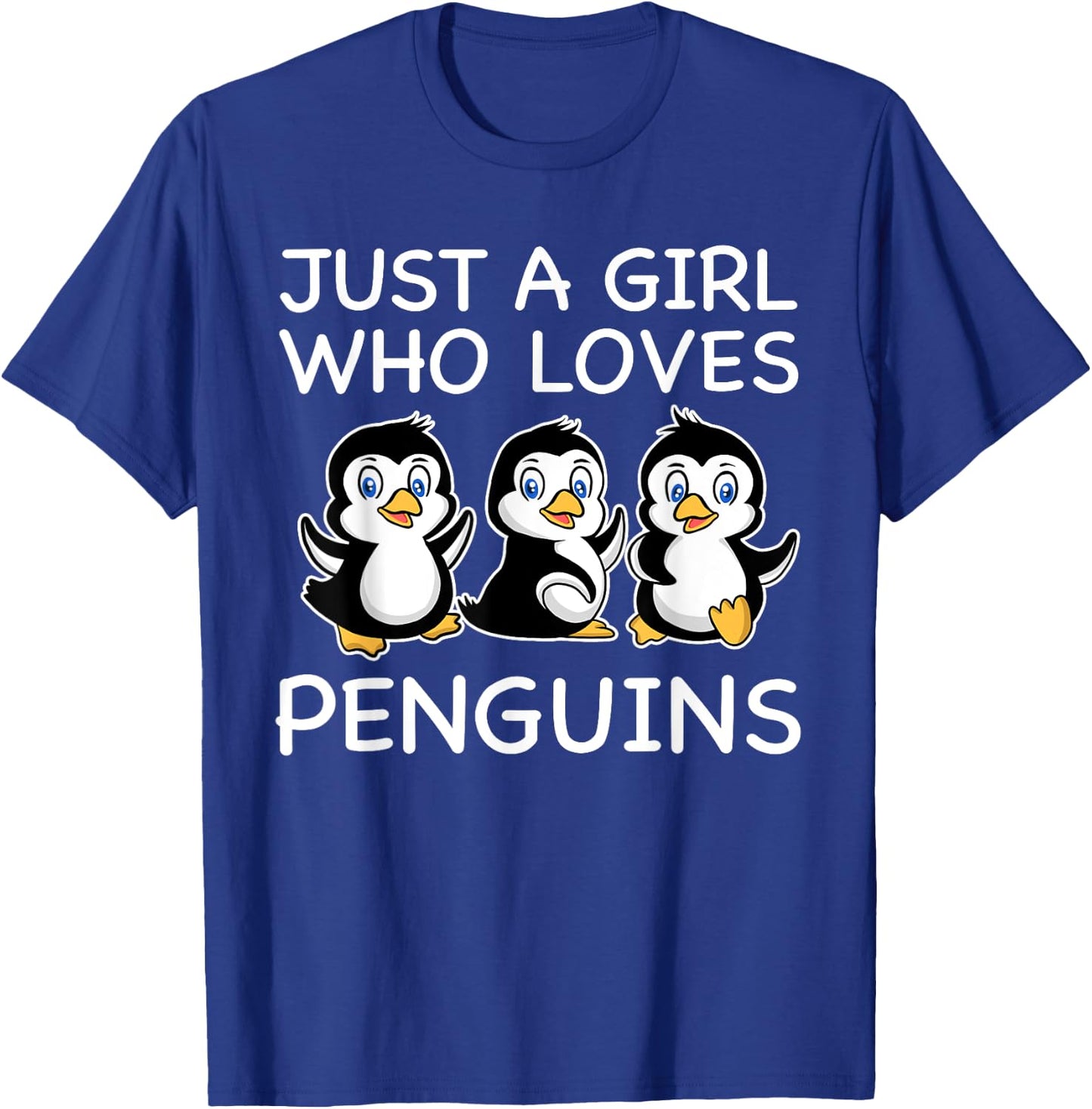 Cute Penguin Art Women Girls Baby Bird Animal Penguin Lover T-Shirt - T-Shirt | Royal