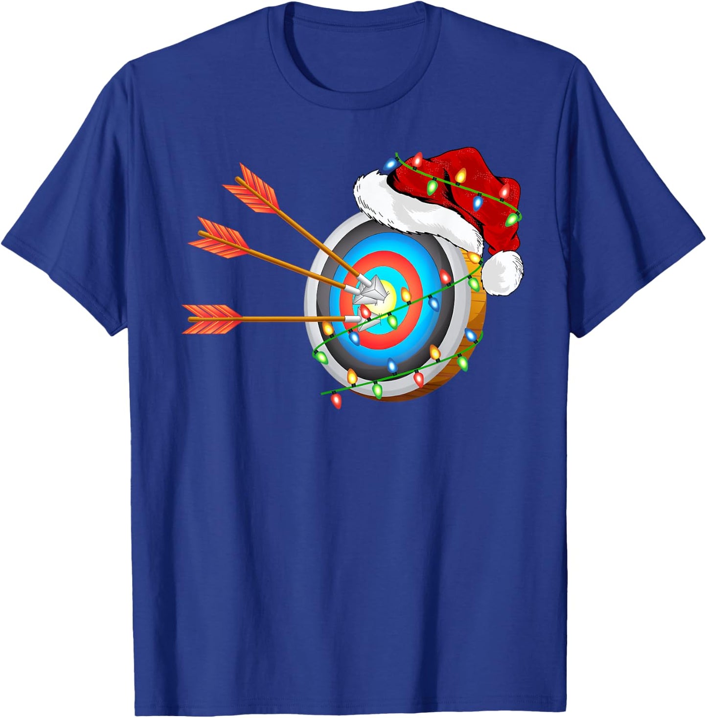Archery Sports Lover Xmas Santa Hat Archery Christmas T-Shirt - T-Shirt | Royal