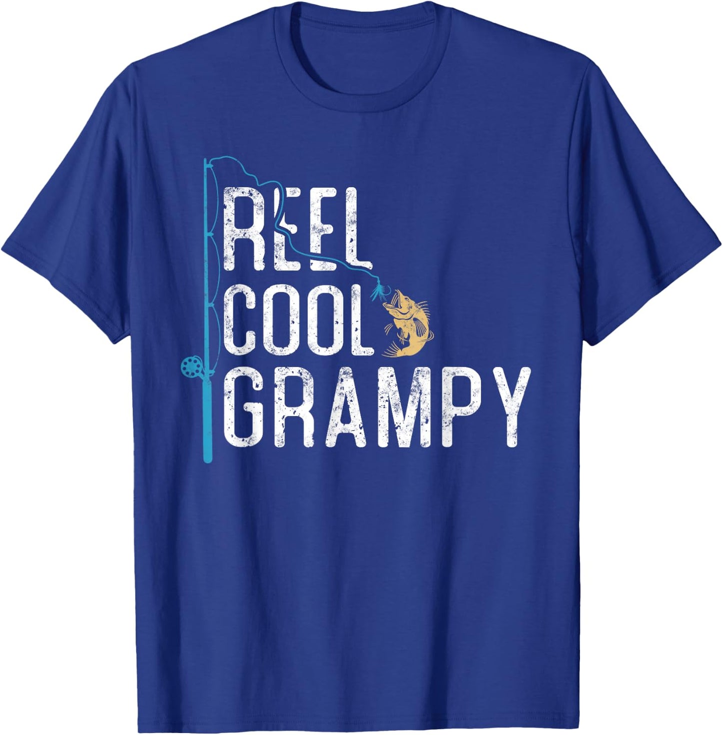 Reel Cool Grampy vintage funny fishing rod gifts for Grampy T-Shirt - T-Shirt | Royal