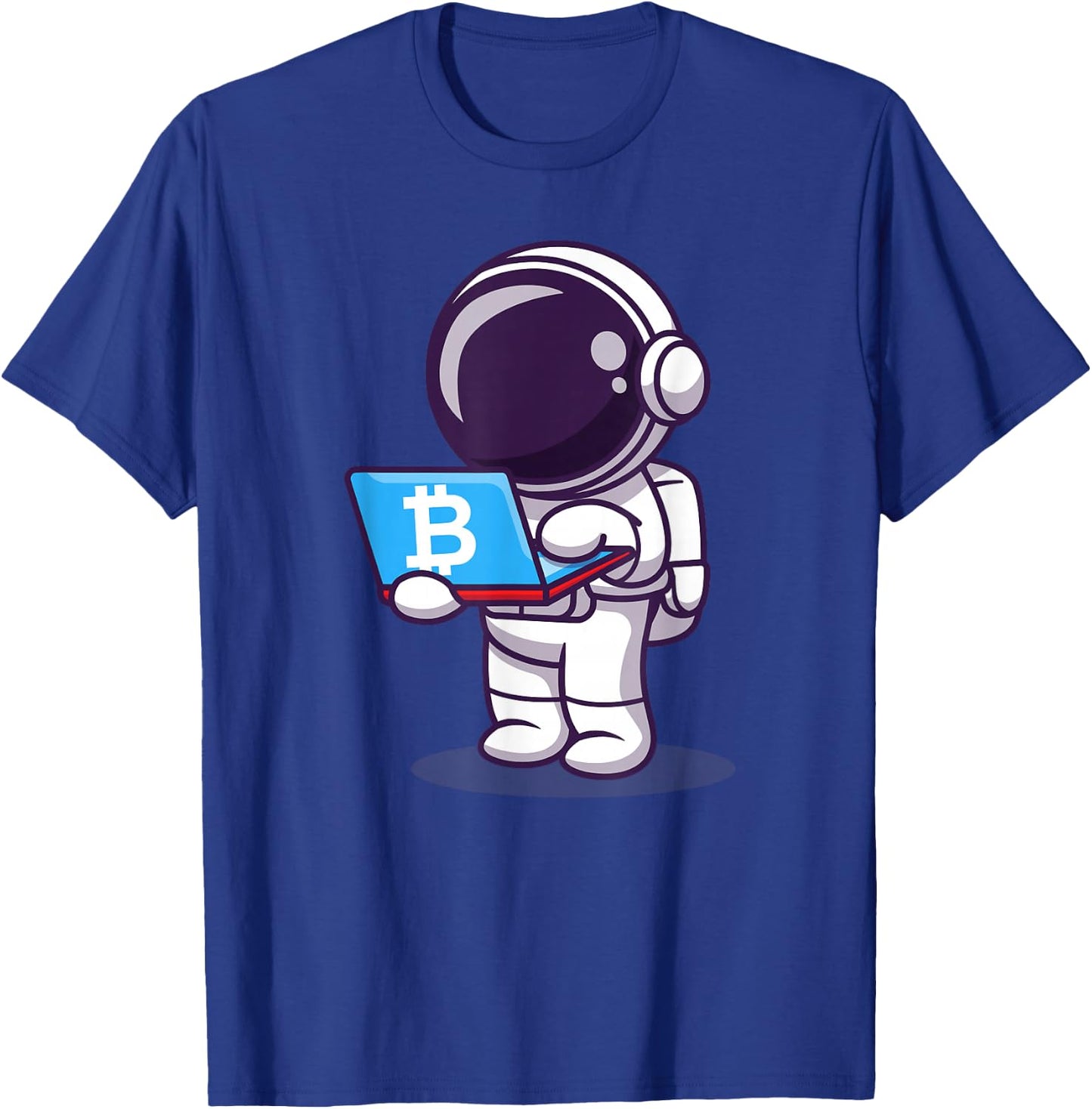 Astronaut buying ticket to the moon with BTC Bitcoin T-Shirt - T-Shirt | Royal