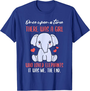 Once There Was A Girl Who Loved Elephants T-Shirt - T-Shirt | Royal